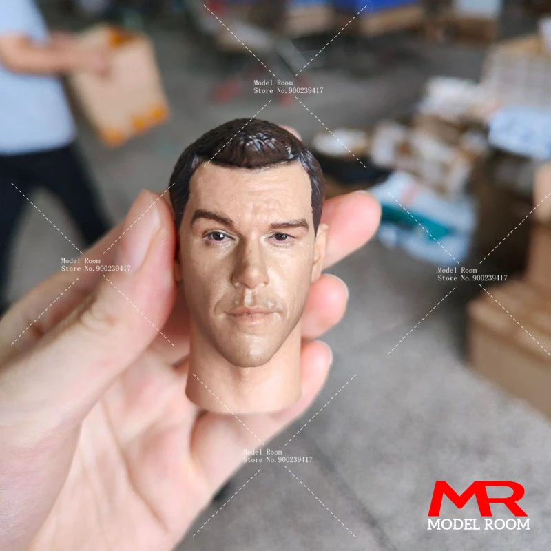 1/6 Scale Matt Damon Head Carving Mars Rescue Male Head Sculpt Model Fit 12-inch Soldier Action Figure Body