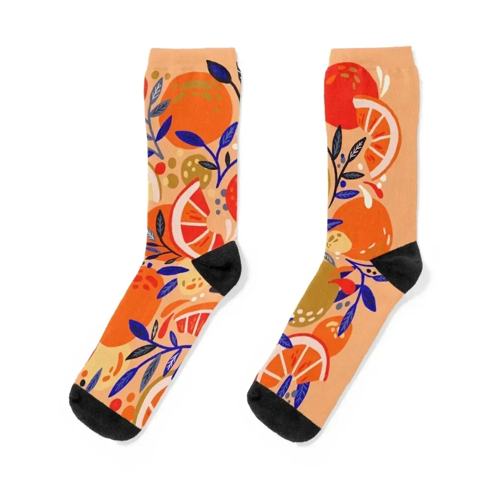 

Fresh Citrus Mesh – Orange Socks hiphop ankle cute tennis Socks For Girls Men's