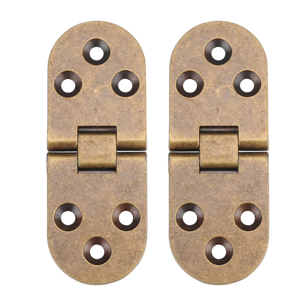 

2Pcs Zinc Alloy Invisible Durable Metal Hinge for Cabinet Wardrobe Furniture Accessories Retro Bronze Metal Hinge