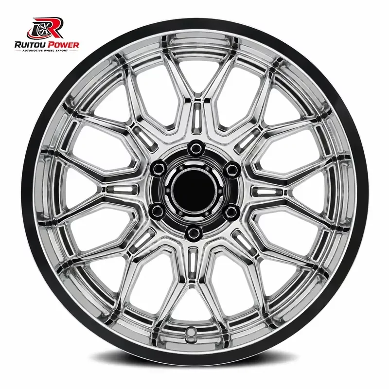 Custom Polished Silver Deep Dish 6 Lug 4X4 Off-Road Forged Wheels 20 22 24Inch 6x114.3 8x135 8x170 Alloy Rims for SUV Jeep