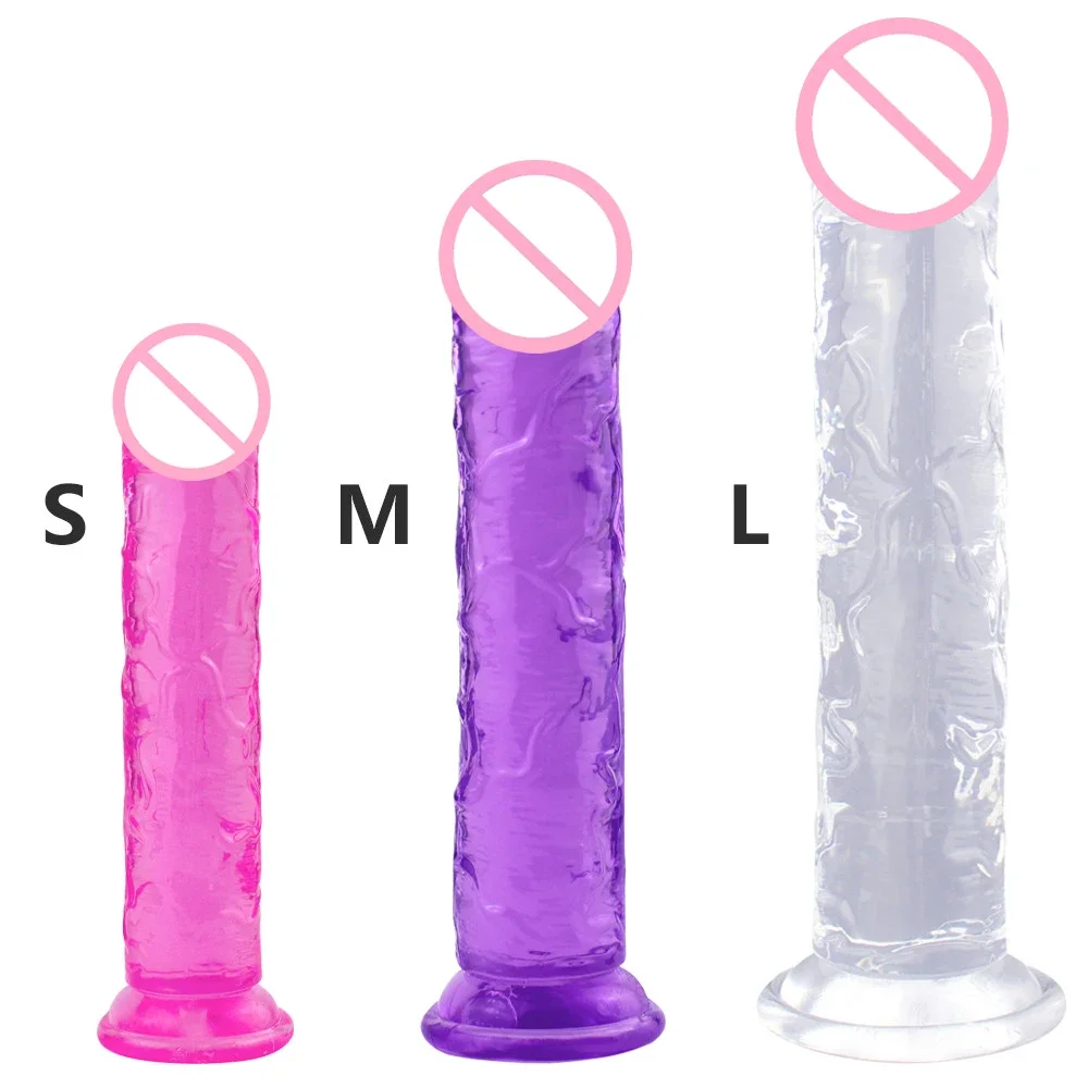 Realistic Dildo with Suction Cup Medium Size Small Jelly Dildos Sex Toys for Woman Men Fake Dick Toy Penis Plastic Dildo