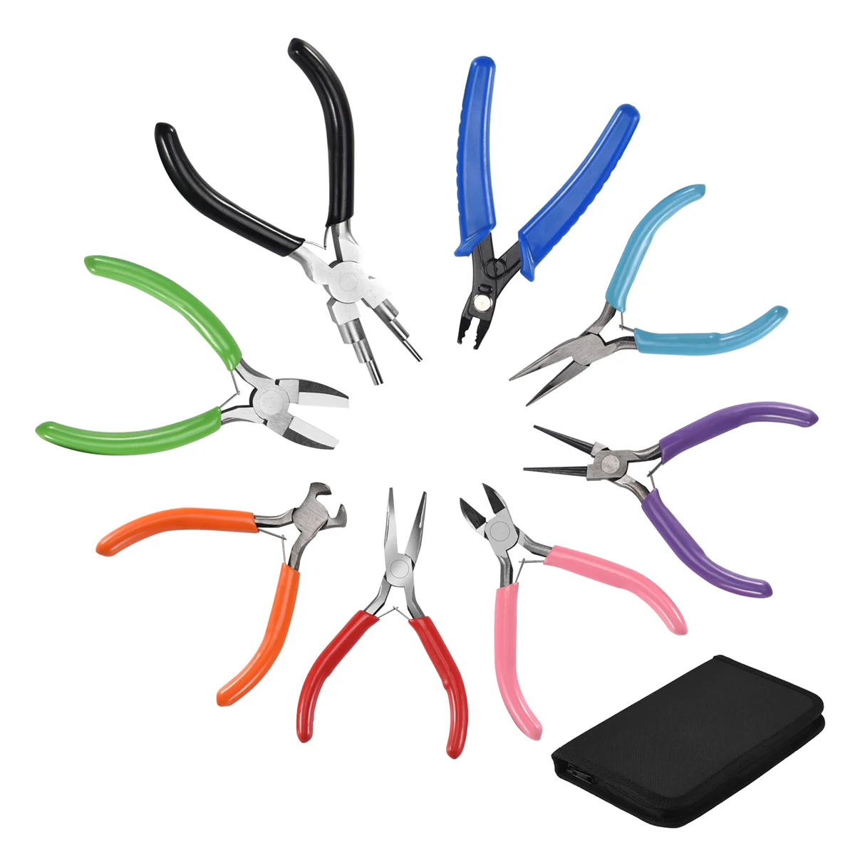 جديد 8 قطع كماشة صنع المجوهرات مجموعة أدوات ، كماشة إبرة الأنف ، كماشة بأنف مستديرة ، كماشة الفك النايلون للمجوهرات DIY بها بنفسك #2