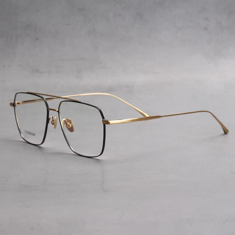 KUXA pilote lunettes optiques homme pur titane lunettes myopie lunettes Anti-reflet UV Prescription grande taille lunettes cadre