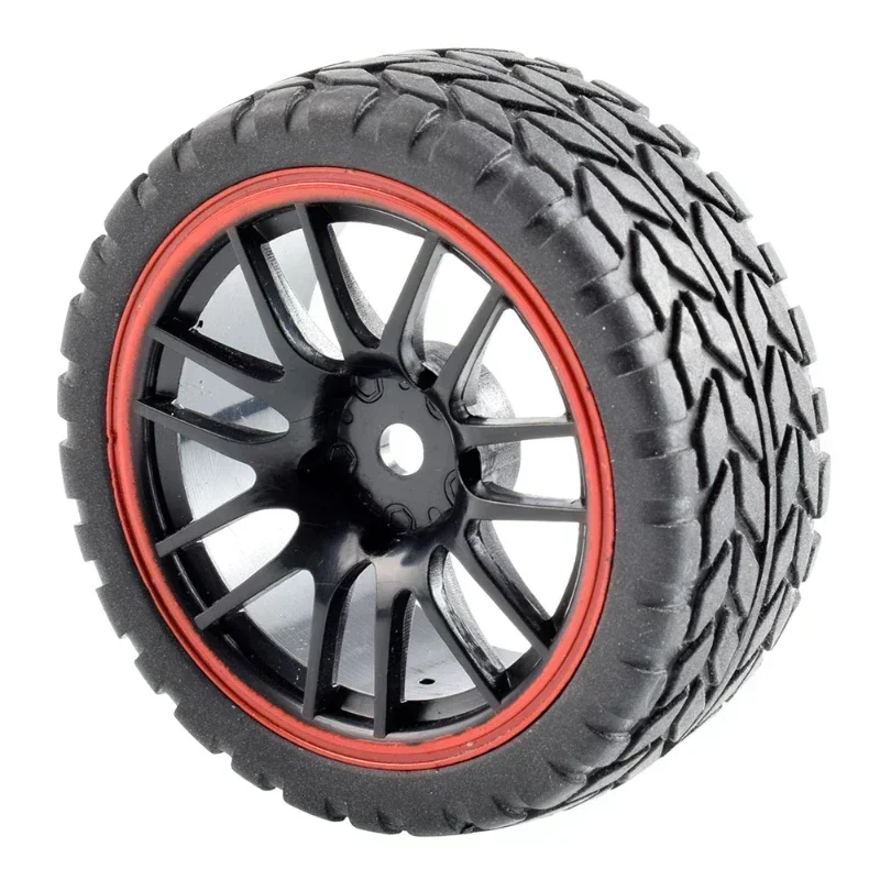 4 قطعة 1/10 على الطريق إطارات السيارات 26*64 مللي متر البلاستيك عجلة حافة المطاط الإطارات ل HSP Tamiya HPI كيوشو ساكورا 94122 94123 D3 D4 CS tt02 9068 #6