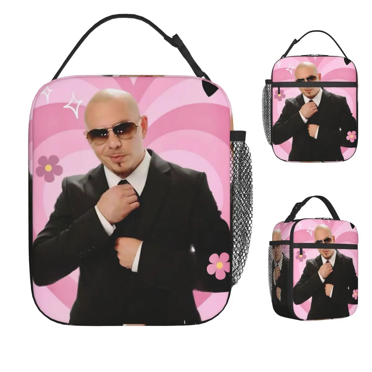 

Сумка для обеда Mr Worldwide, винтажная коробка для обеда, удобная сумка-тоут для еды, сумка-холодильник с принтом