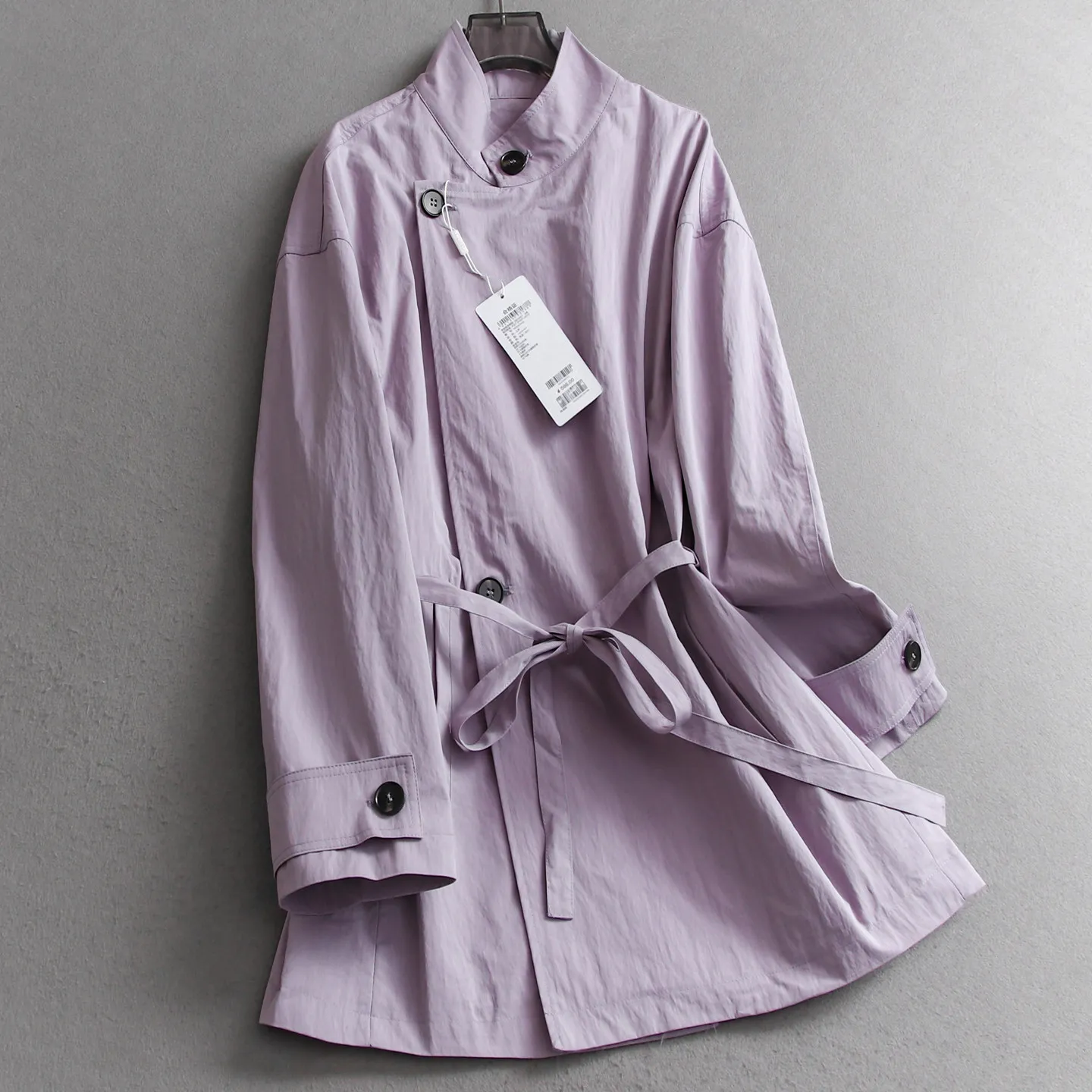 

Пальто SuperAen свободного кроя средней длины, повседневный дизайн, новинка 2026 года, весеннее, с длинными рукавами, простое, однобортное, оверсайз, тренч
