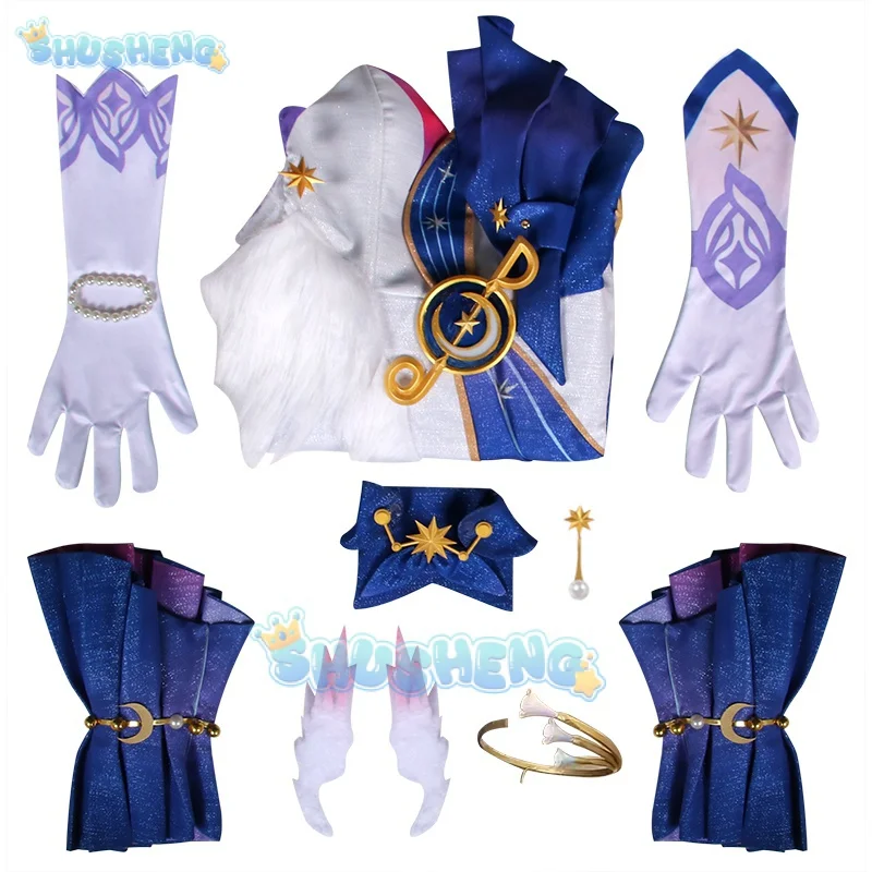 Honkai 스타레일 로빈 코스프레, 앨리스 히모라, 여성용 애니메이션 의상 풀 세트