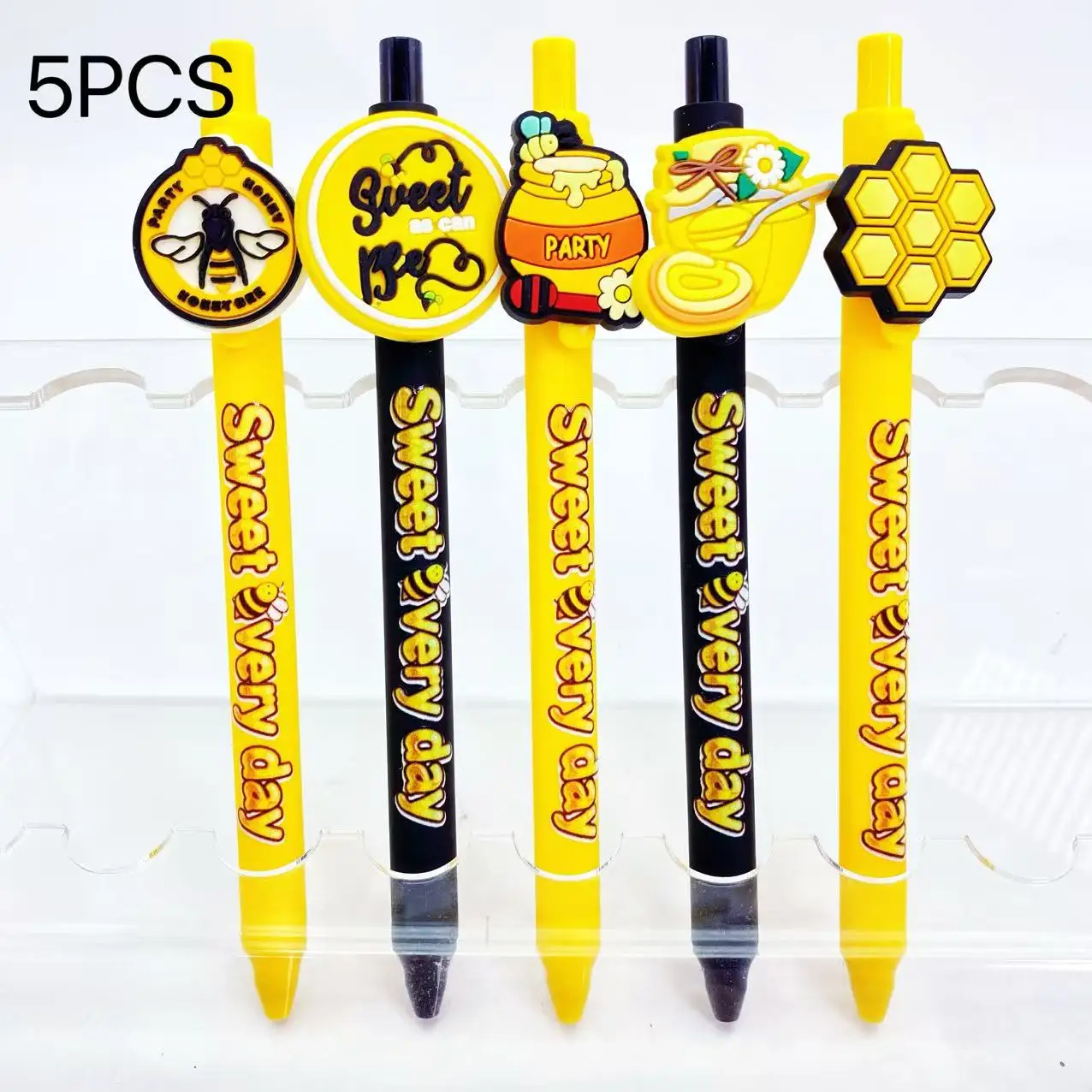 

5 шт., креативные канцелярские принадлежности серии Bee, шариковые ручки, студенческие ручки для письма, маркеры, практичные подарочные ручки
