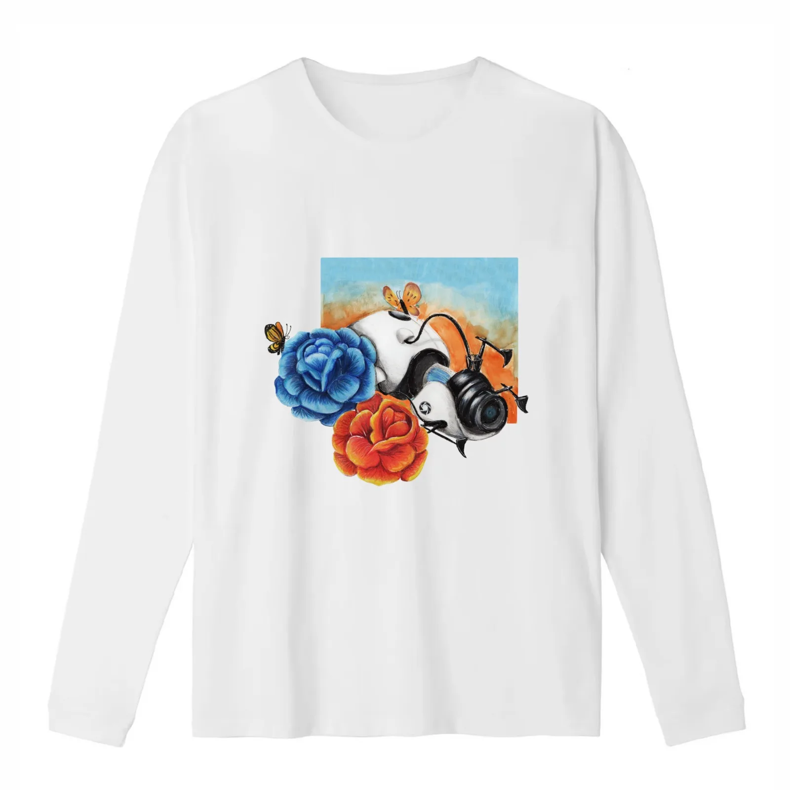 Portal Gun With Roses T-Shirt Summer Casual Cotton Tee Oversized Streetwear Tops Vintage Graphic Print Unisex Men Women