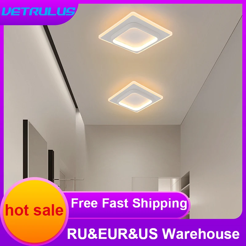 

Modern Acrylic Aisle Lights Corridor Ceiling Lamp Bedroom Living Room LED Luminaire Entrance Chandelier Minimalist Home Lustre