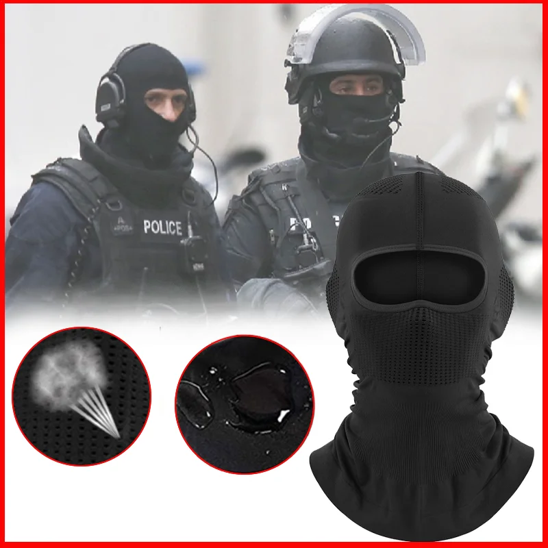 Military Balaclava Tactical Face Mask for Army Police,Thickened Breathable Dustproof  Wear-resistant Motorcycle Helmet Liner