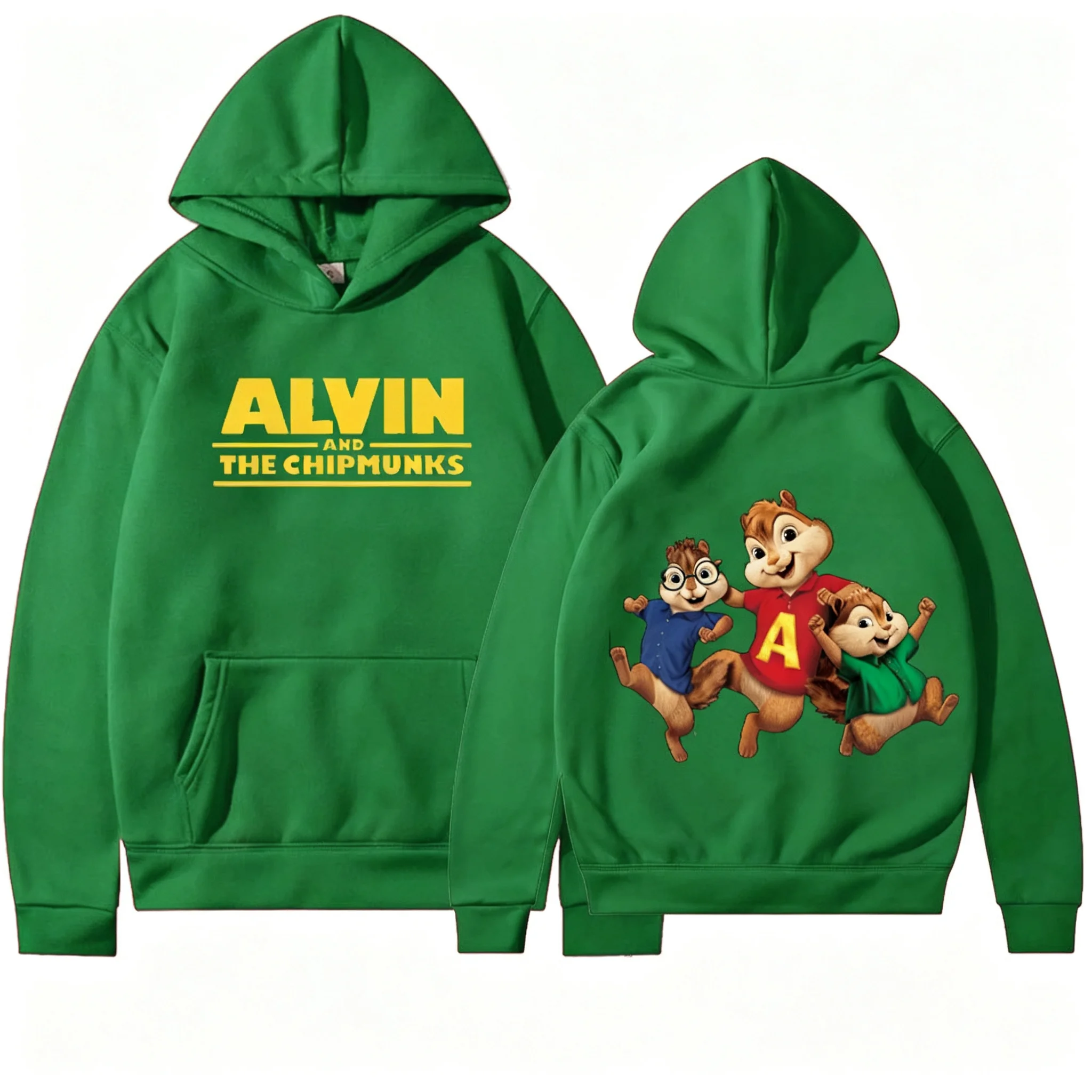 Alvin und die Chipmunks 2027, modische, unisex Freizeit-Sportbekleidung, Herren-Kapuzenpullover, Alvin-Chipmunk-Halloween-Kostüm, Damen-Pullover-Oberteile. – Detail 13
