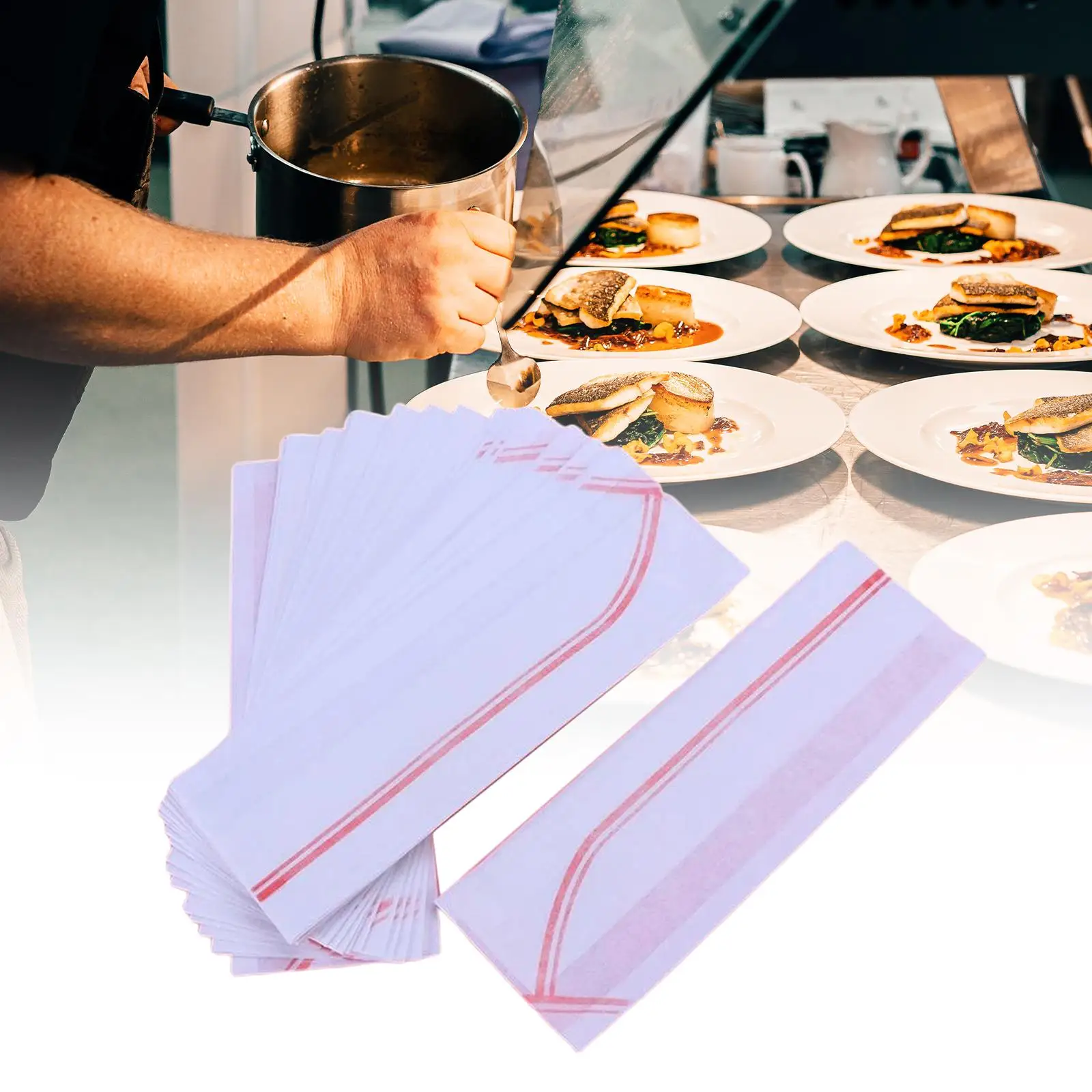 40 Pieces Disposable Chef Hat Paper Caps for Kitchen Restaurant Catering Equipment Classes