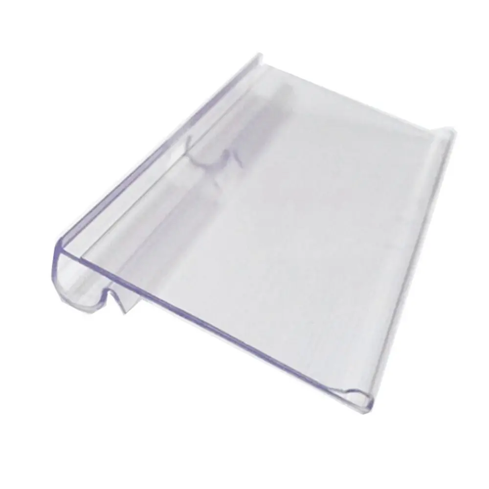 50PCS Plastic Price Tag Holder Transparent Signage Price Tag Display Holders Double line hook Multifunctional Label Holder Mall
