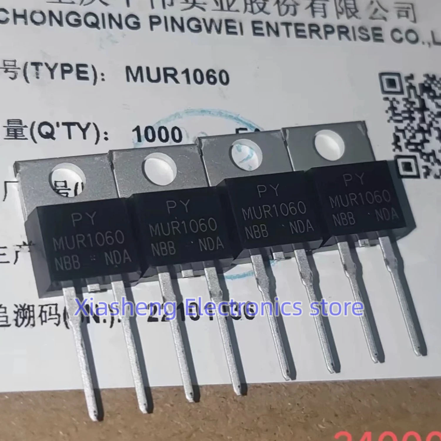 

New Original 10Pcs MUR1060 TO-220 10A 600V Fast Recovery Diode In Stock Good Quality