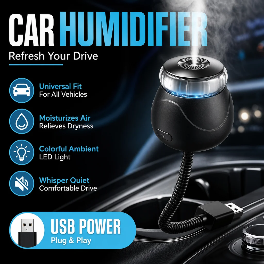 Mini USB Car Aromatherapy Diffuser LED RGB Breathing Ambient Light Plug & Play Fragrance Air Fresher For Bedroom Car Accessories