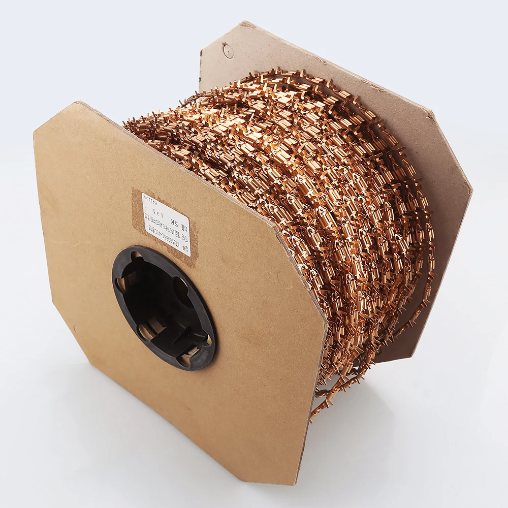 10000PCS 4.8mm Flat Push-On Cable Shoe Phosphor Copper Wire Ear Insert Terminal Tongue Width 4.8 Cable Crimp for IEC