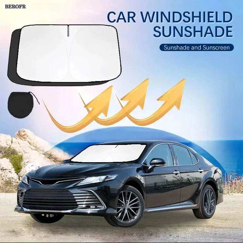 Car Windshield Sun Shade Covers Front Window Sunscreen UV Parasol For Toyota Camry XV40 XV50 Summer Car Accessories