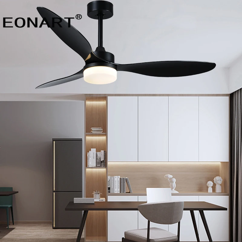 

52 Inch Fashion Plastic Blade Ceiling Fan With Lamp Decoration Living Room Ceiling Fan With Remote Control Ventilador De Techo