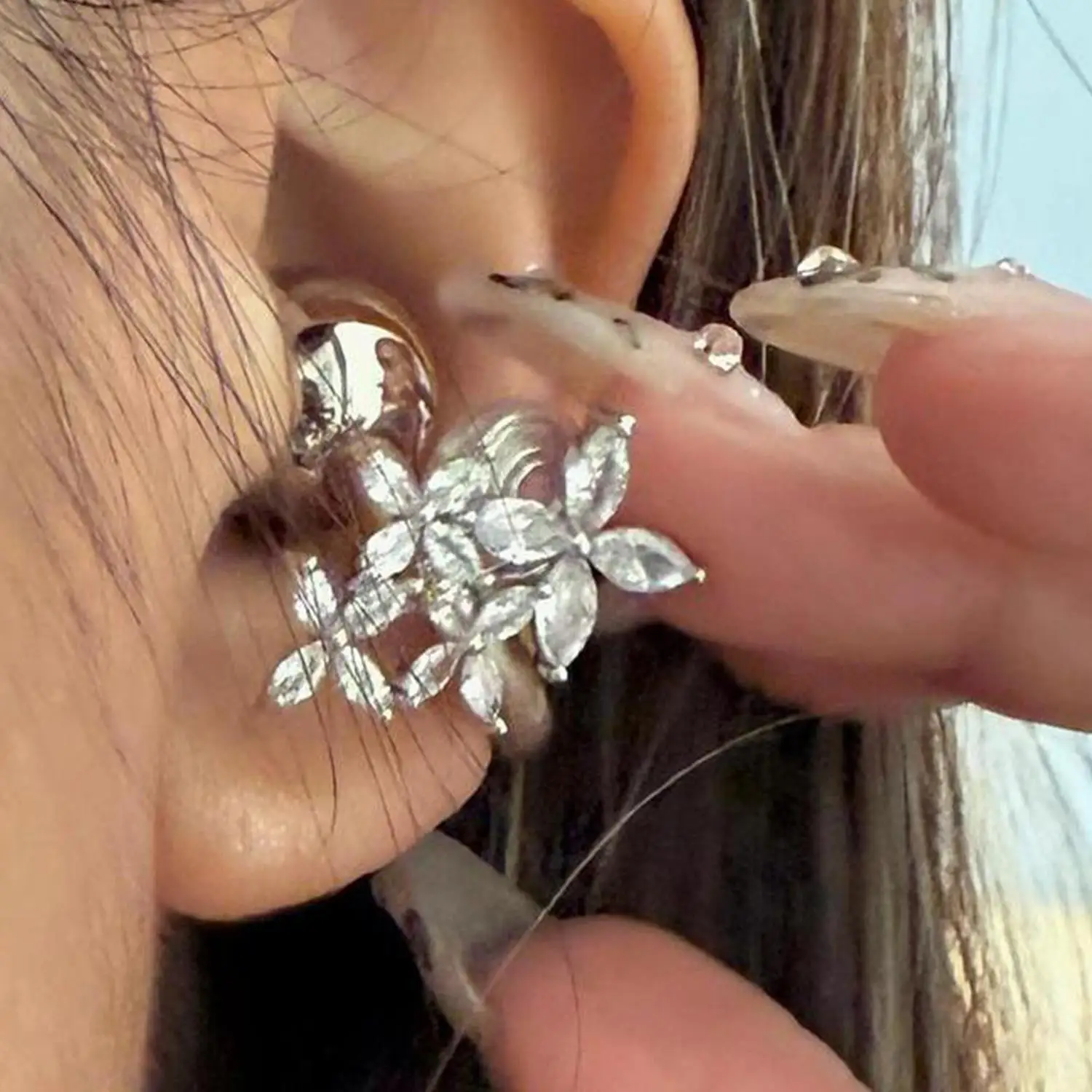 

Ear Clip Style Decoration Sparkling Bow Butterfly Style Decoration For Ear Clips
