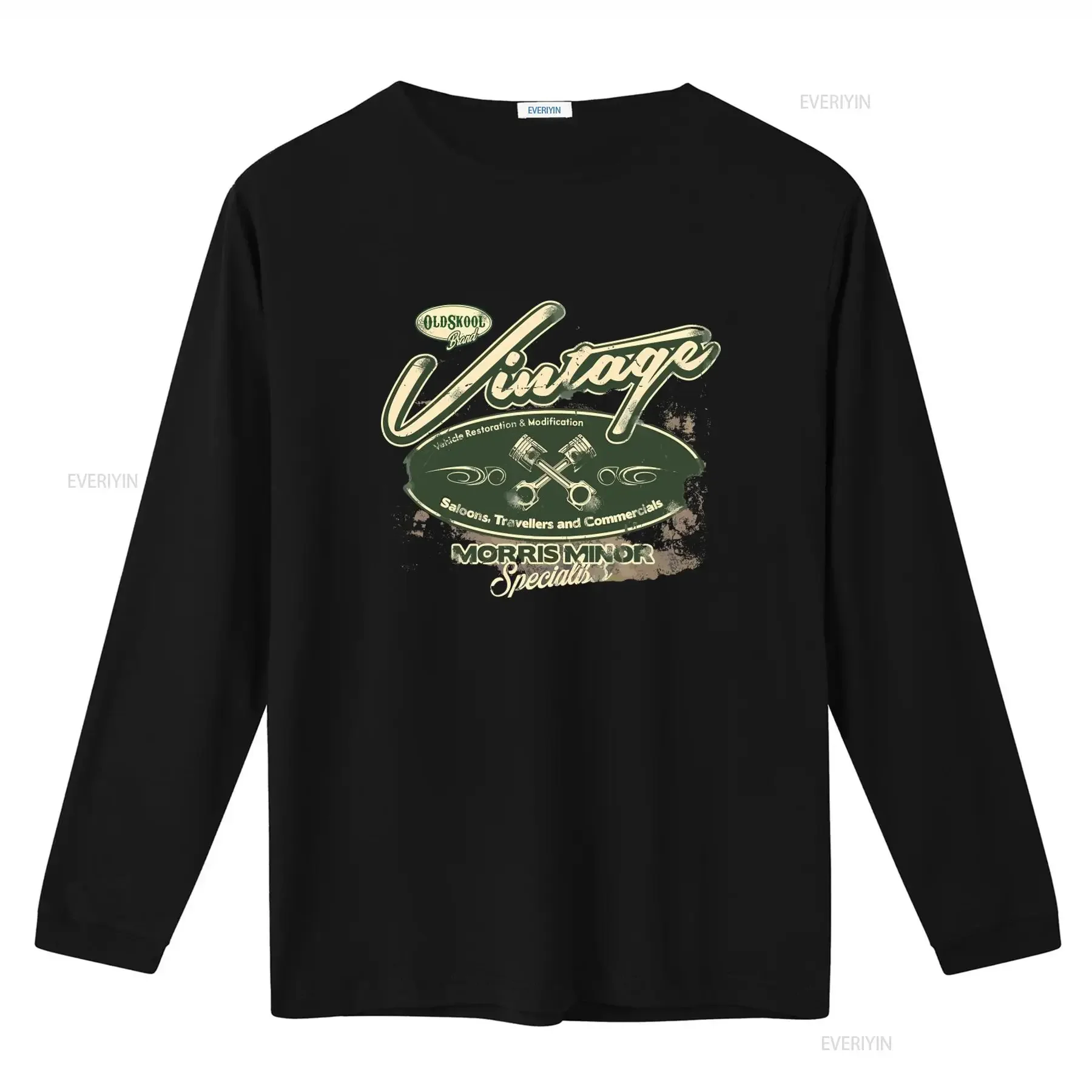Morris Minor Oldskool Vintage T Shirt Retro Distressed Design with Vehicle Restoration Modification Theme for Travellers
