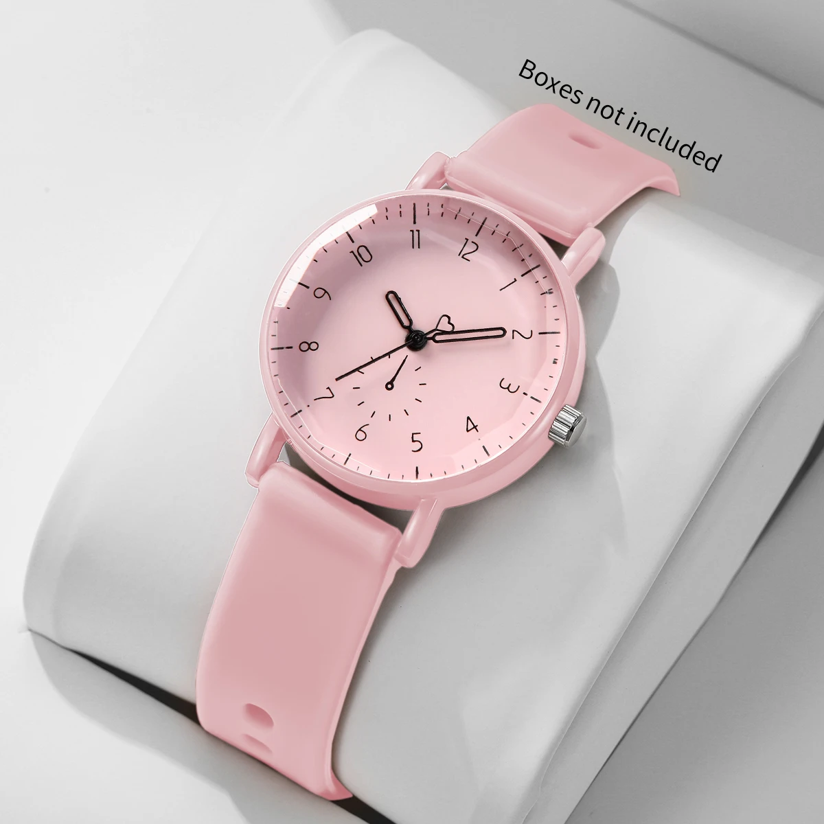 Relojes de moda con esfera árabe para mujer, reloj de pulsera informal de cuarzo con banda de silicona para mujer, reloj para niñas, regalo (sin caja)