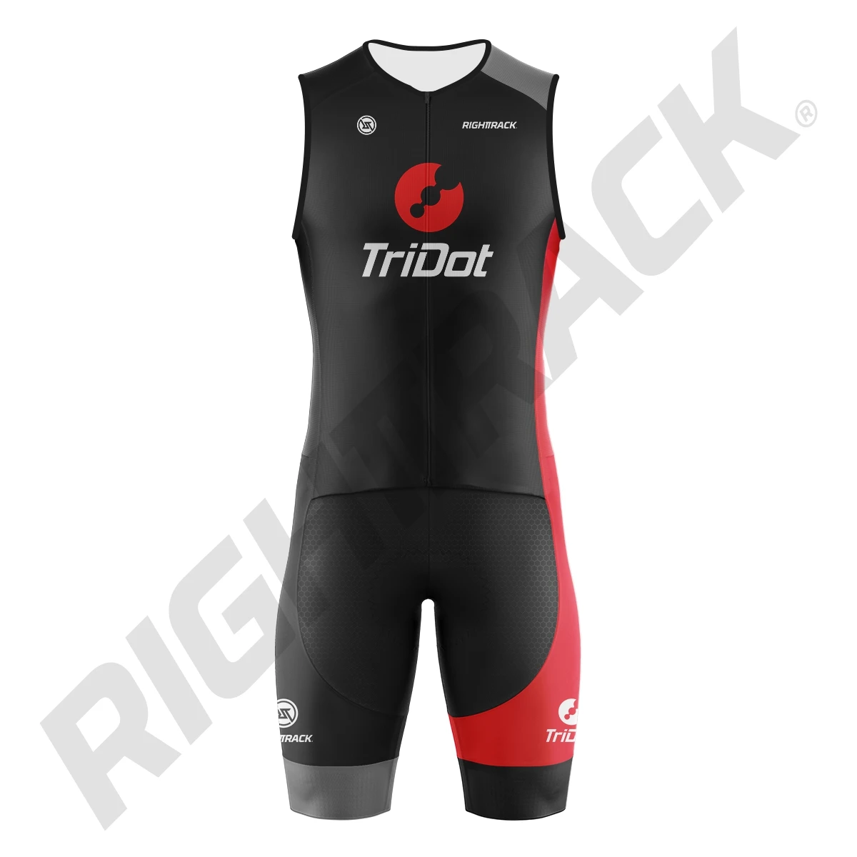 TriDot Triathlon ProTrisuit 1PC Racesuit Clothing Unisex Jumpsuit Swimming Cycling Running Competition RIGHTTRACK Apparel