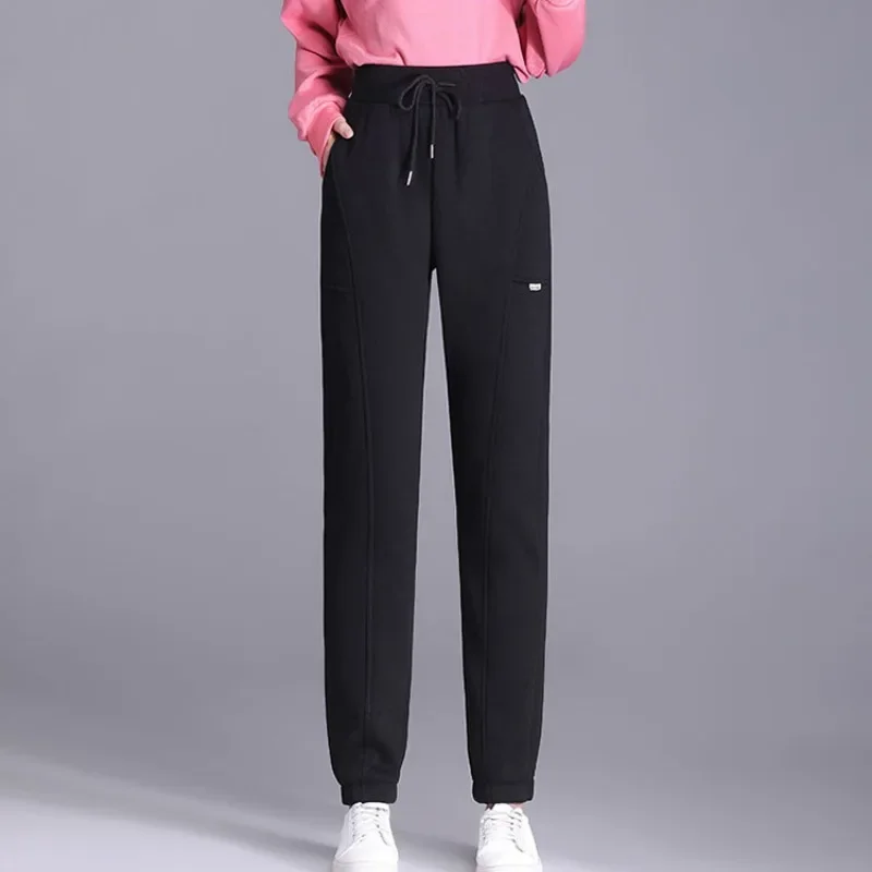 Pantalones de chándal de pana estilo Harem para mujer, pantalones holgados para gimnasio, joggers Y2K, ropa de calle informal, pantalones de moda coreana, pantalón hombre