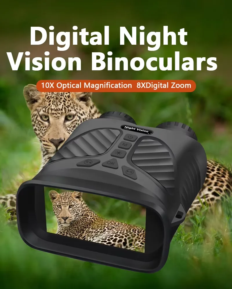 

8X Digital Zoom NV Binoculars Camera Digital IR Night Vision Binoculars with 3'' Screen Digital Telescope for Camping