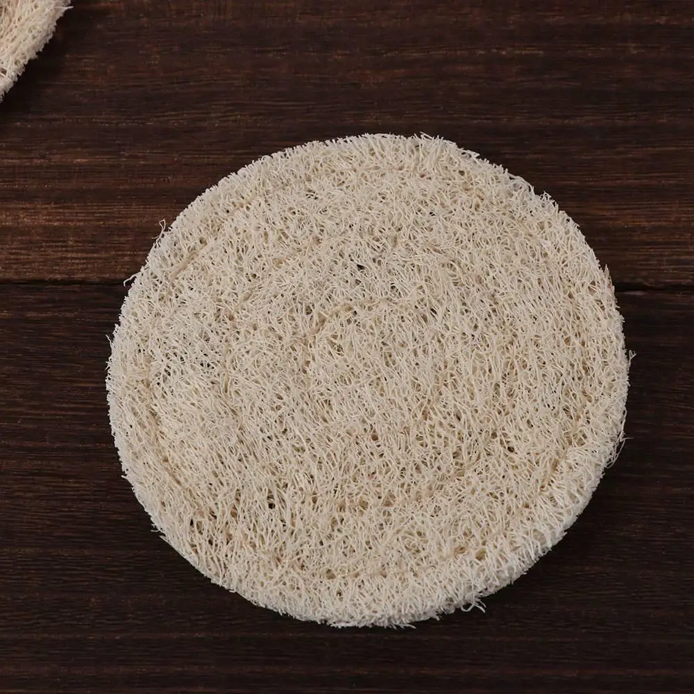 Kung Fu TeaSet Round Tea Cup Mat Loofah Fibre Double sided Teapot Pad Retro Chinese Loofah Mat Teapot