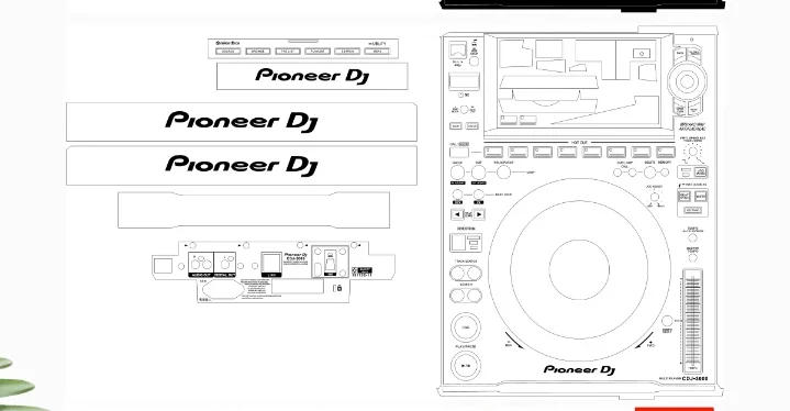 CDJ3000 film printer PC imported multi color fully protected external panel skin sticker in stock