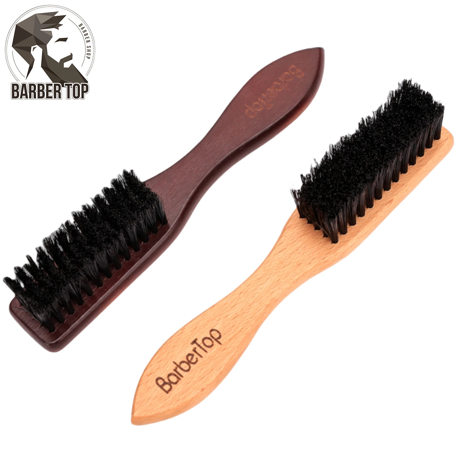 BARBERTOP Professional Soft Hair Cleaning Brush Men Wooded Handle Beard Brush Hairdressing Neck Duster Broken Hair Remove Comb