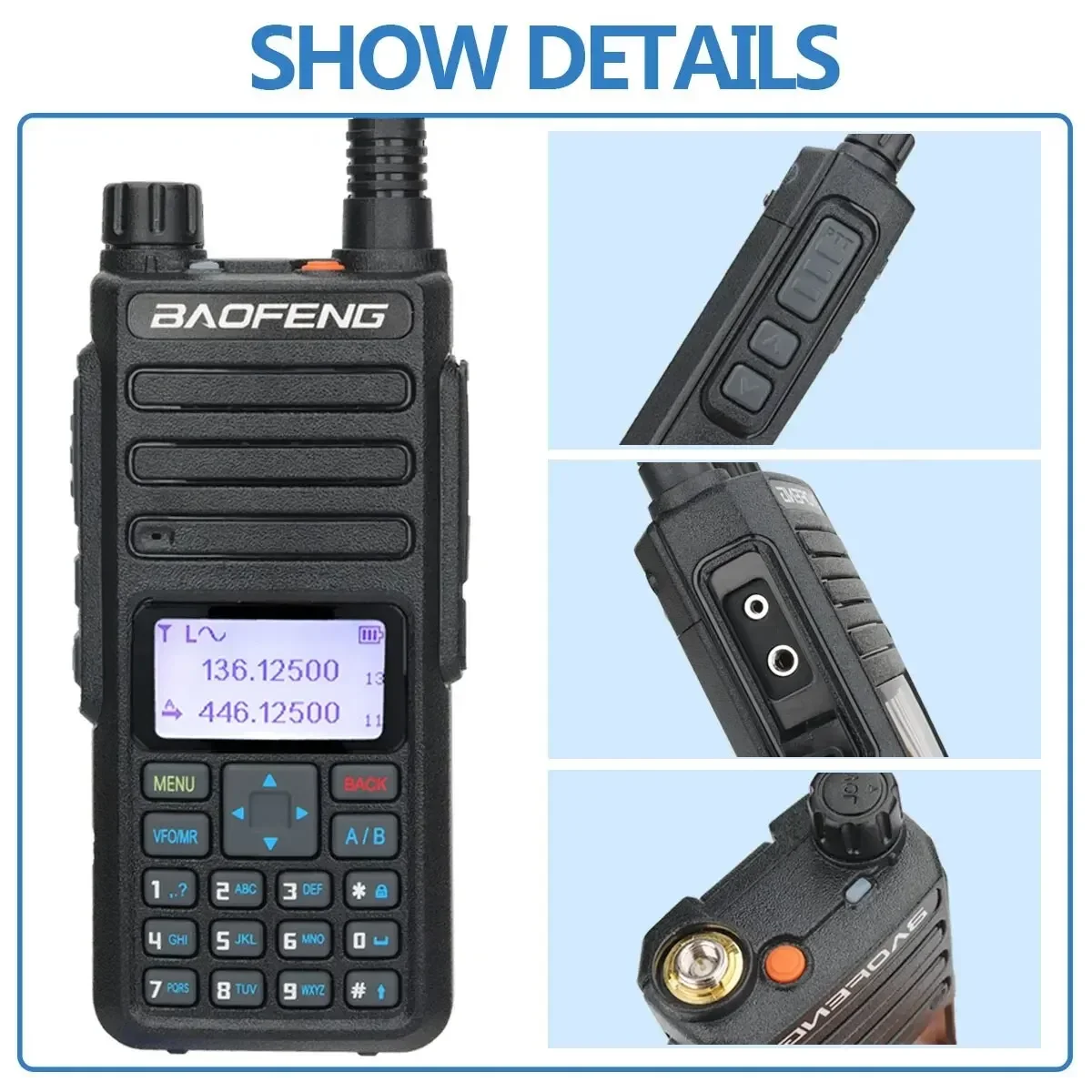 Baofeng DR-1801 digital walkie-talkie equipment UV dual-segment GPS one machine can be used for two alarms  outdoor tourism