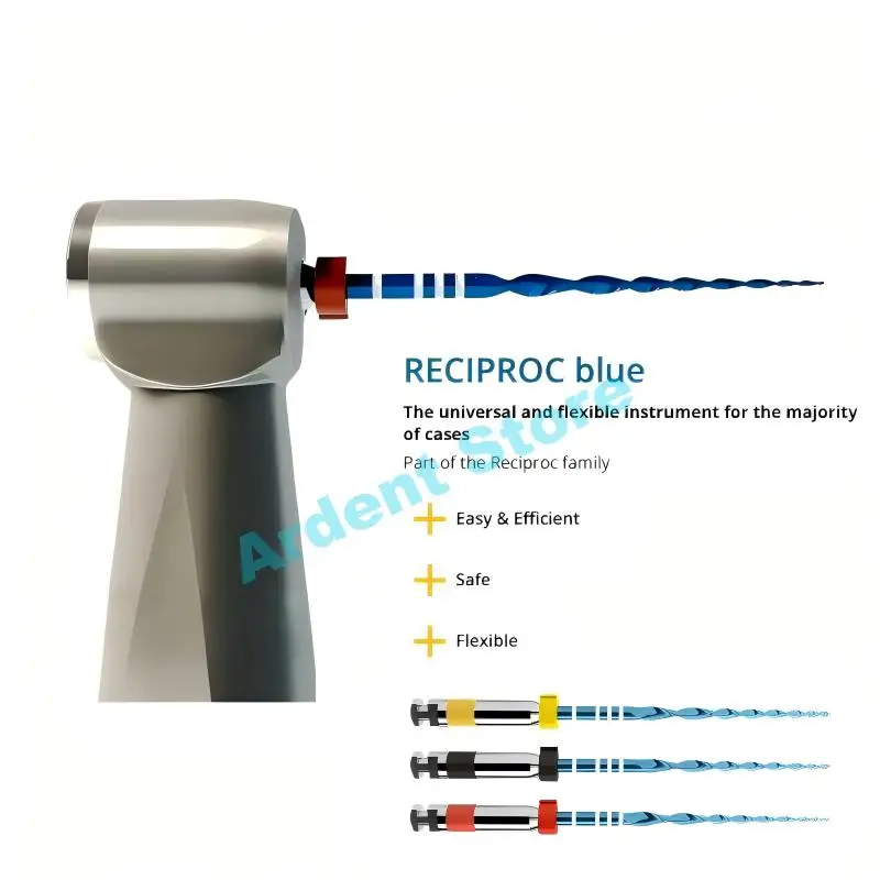 

VDW RECIPROC Blue NiTi Rotary Files Reciprocating Endodontic System High Flexibility & Cyclic Fatigue Resistance R25/R40/R50