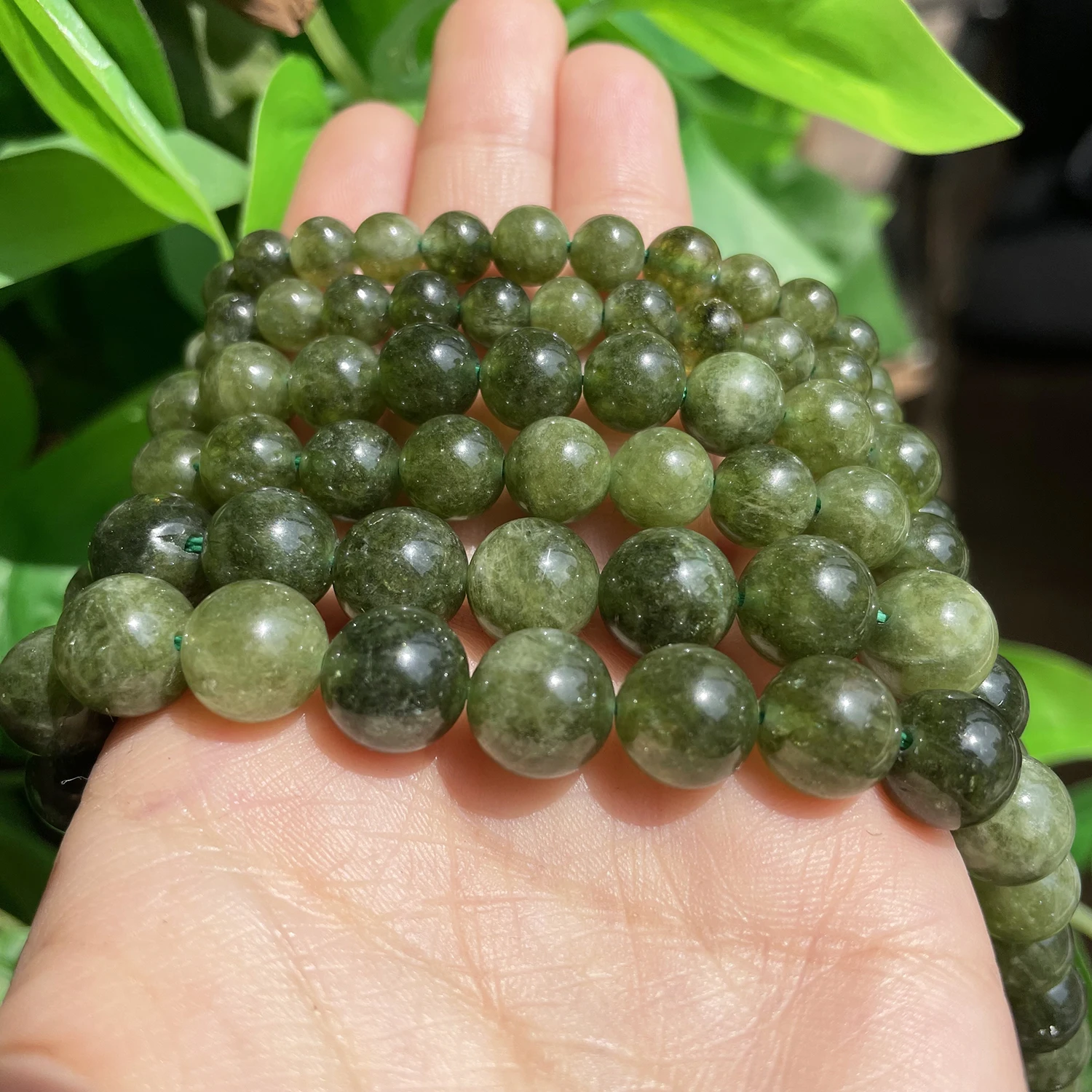 Natural Minerals Stone Green Jades Round Loose Spacer Beads for Needlework Jewelry Making DIY Bracelet Accessories 15\'\' 6 8 10mm