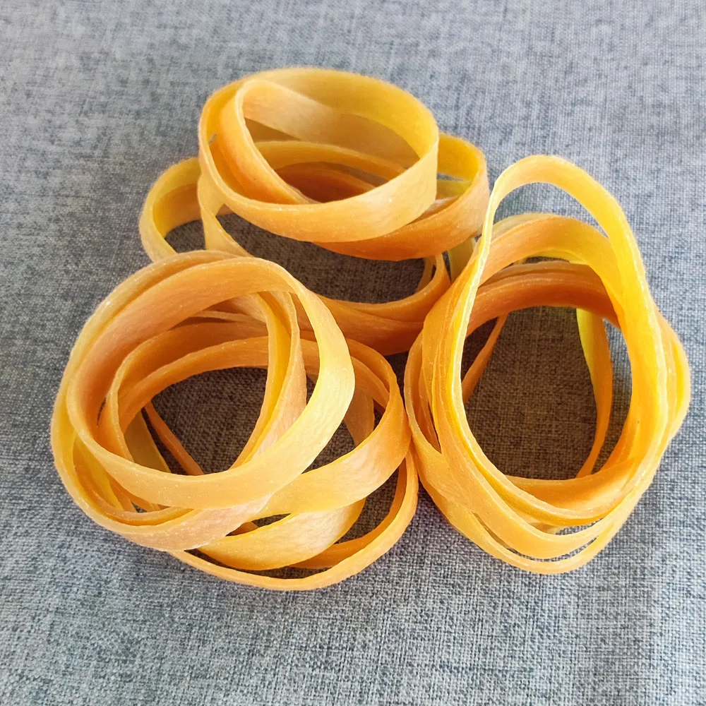 40 szt. Duże gumki recepturki 6 cm/2,4 cala, żółte elastyczne gumki do użytku domowego, kuchennego, szkolnego i biurowego, gumki do pakowania.