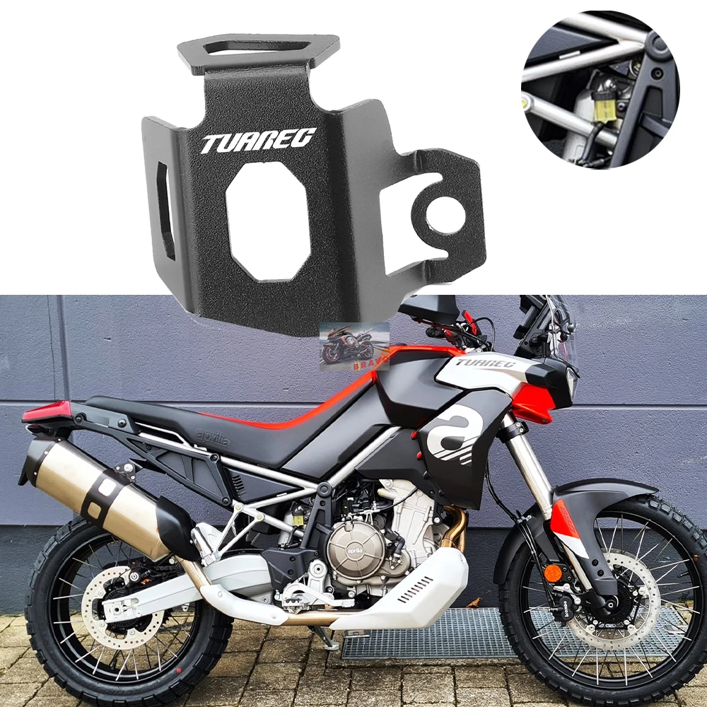 Logo For Aprilia Tuareg 660 Tuareg660 2022 2023 Rear Brake Fluid Reservoir Guard Oil Tank Cover CNC Motorcycle Accessories