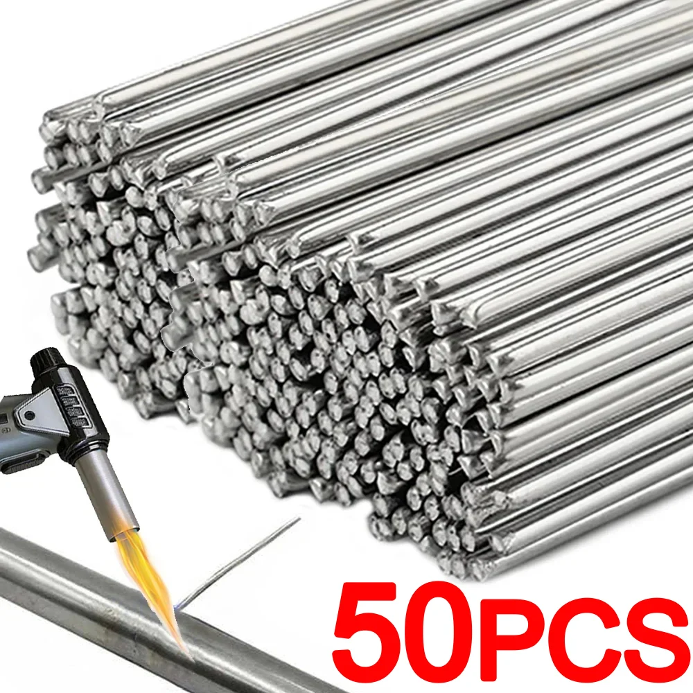 10/50Pcs Low Temperature Welding Rods Wire Weld Melt Aluminum Rod for Soldering Aluminum Copper Iron No Need Solder Powder Tool