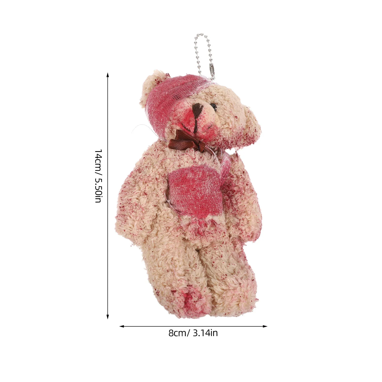 1 قطعة تصميم الدب الدموي لحقيبة السيارة حلقة حقيبة قلادة قلادة الهاتف الخليوي المفاتيح مفتاح سلسلة مفاتيح حلقية ملحق #3