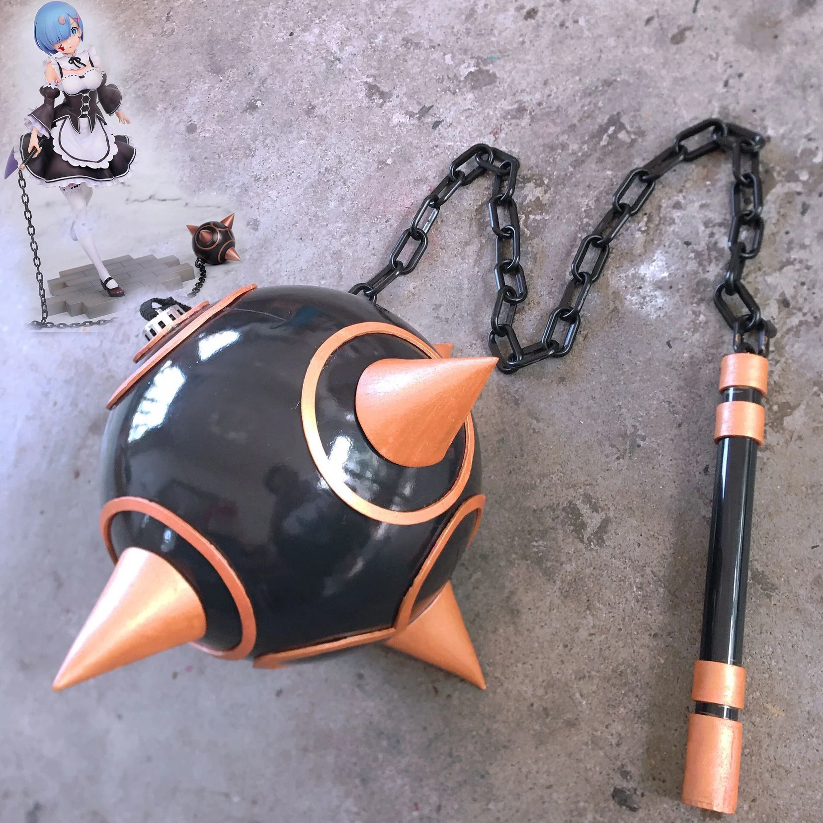 

New Re zero Ram Rem Cosplay Meteor hammer Weapons Props For Adult Women Hallowee Carnival Party Toys Costume Accessories