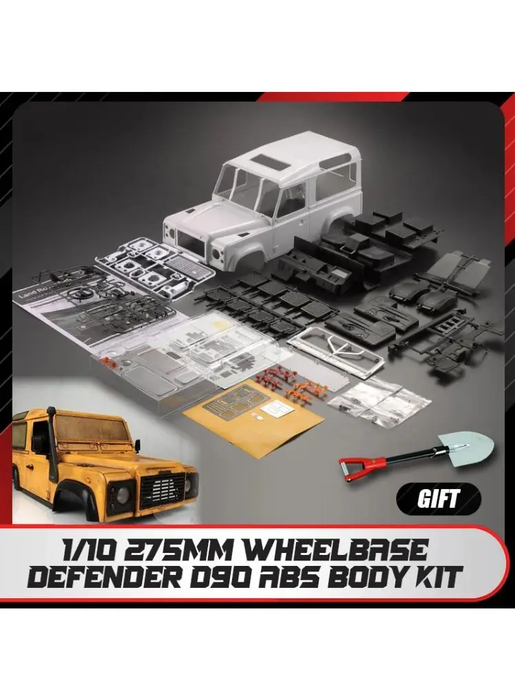 Corps sur chenilles 1/10 Defender D90 RC, empattement de 275mm, Kit ABS, Simulation sans pulvérisation, coque rigide pour AXIAL TF2 RC4WD D90, haute qualité