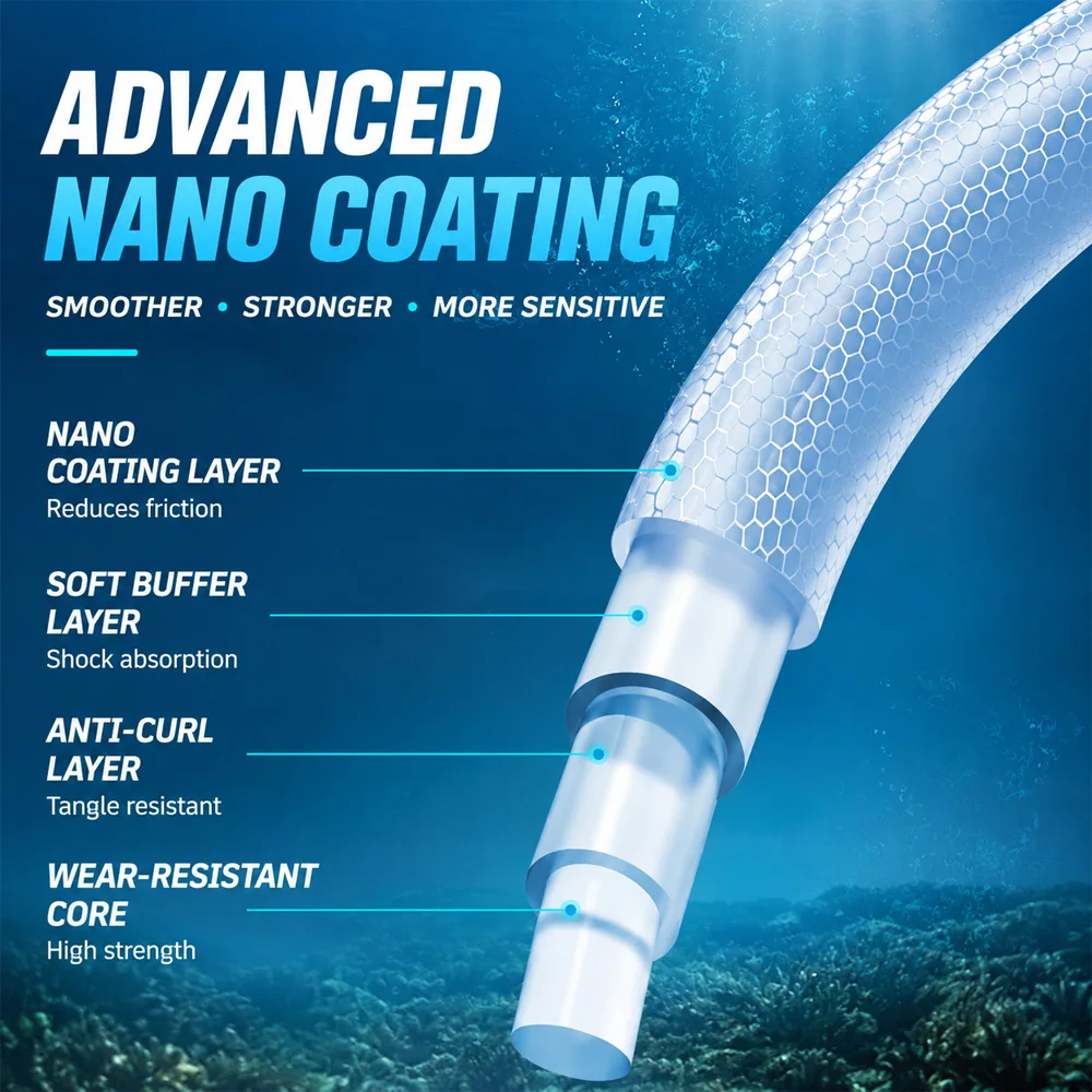 ROUANTA 500M 1000M Superstark Nylon Angelschnur Hochfeste Monofilament-Schnur Glatt Verschleißfest Sinkende Schnur Pesca Tackle – Detail 2