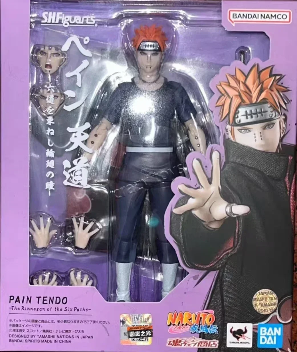 Auf Lager Bandai Original S.H.Figuarts SHF Naruto PAIN TENDO The Rinnegon of the Six Patks Edition Anime Actionfigur Spielzeug Geschenk