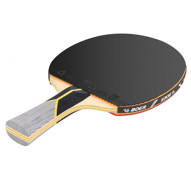 1Pcs Professional Table Tennis Racket 9-Ply Wood Ping Pong Racket with Bag Offensive Table Tennis Paddle Ping Pong Palette