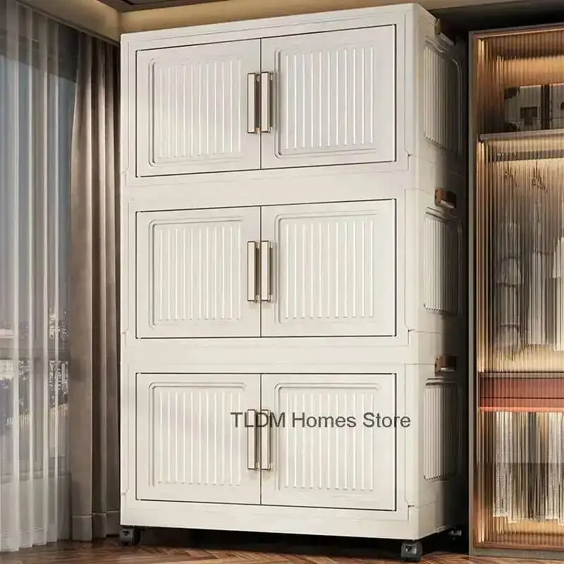 

Locker Nordic Minimalist Wardrobes Closet Home Storage Multi-functional Floor Bedroom Furniture Free Installation Clothes Closet