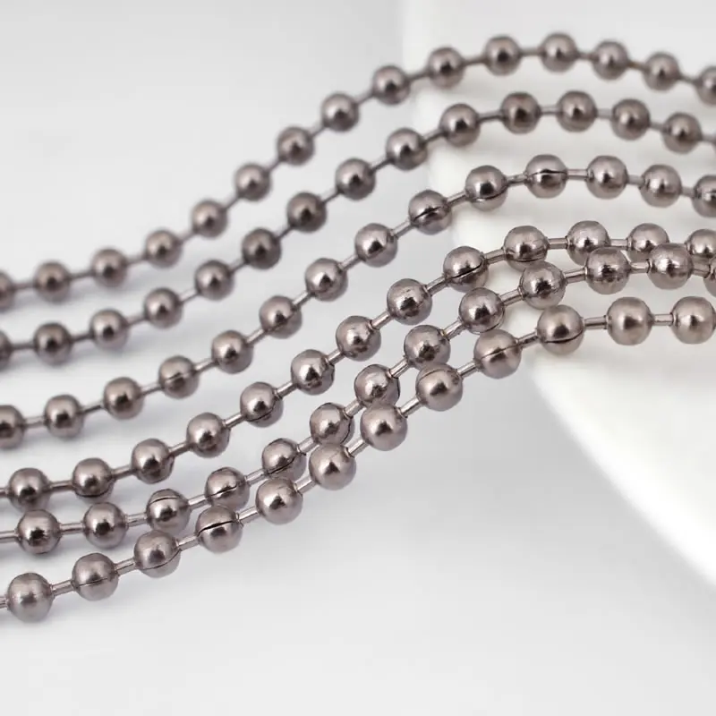 5 Meters 1.5MM 2MM 2.4MM Iron Ball Bead Antique Bronze Necklace Chains Diy Accessories Jewellery Making Rosediy Official Website