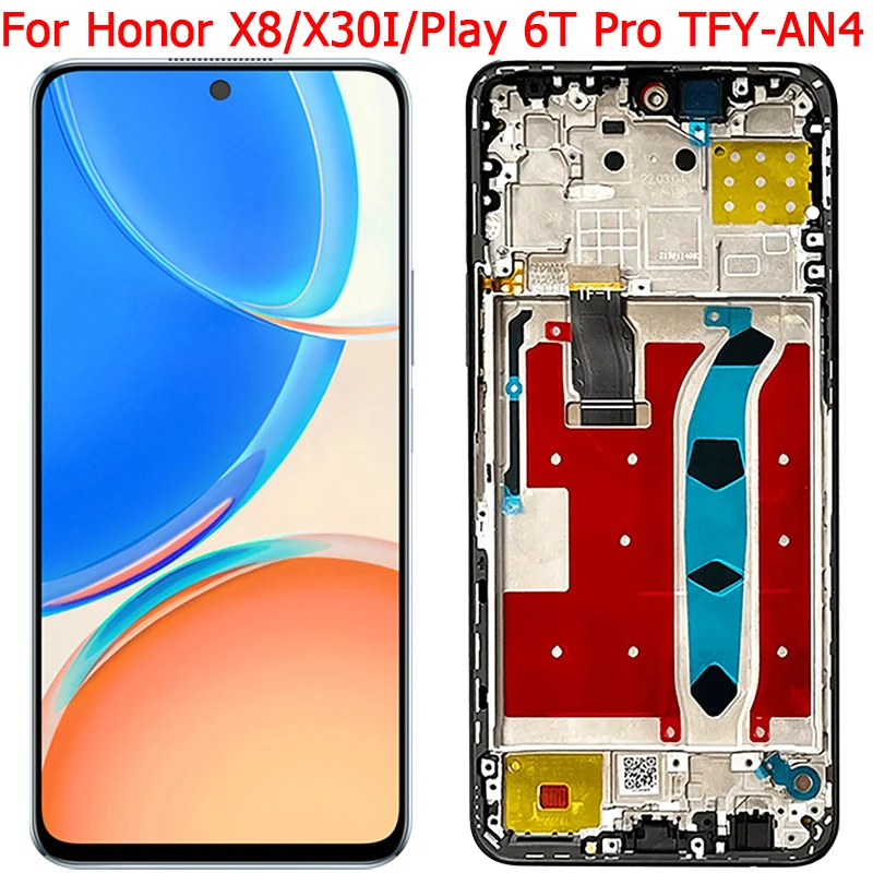 For Honor X8 2022 Display LCD Screen With Frame 6.7\