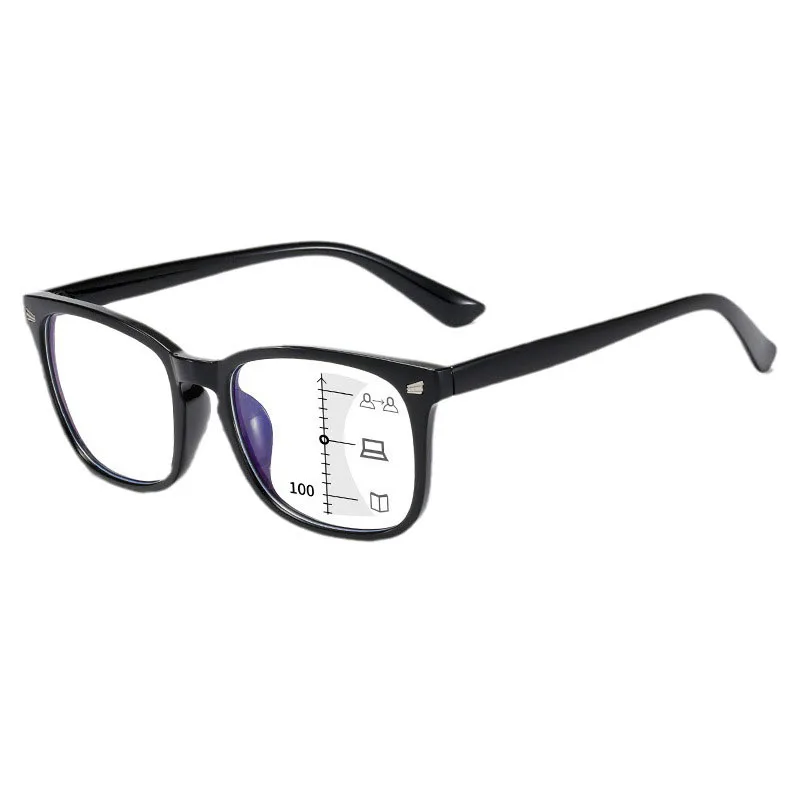 Intelligent Automatic Zoom Progressive Multifocal Anti-Blue Light Reading Glasses Dual-Vision for Men And Women