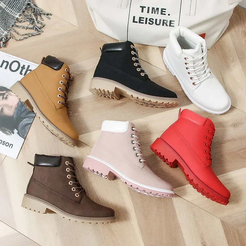 Winter Boots Women Shoes Platform Sneakers Woman Snow Boots Women\'s Lace-up Ankle Boot Casual Shoes Fashion Botas Mujer