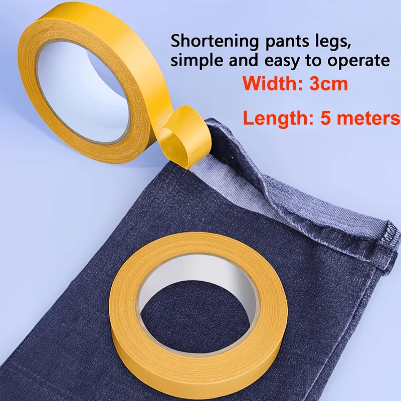 Strong Adhesive Tape, Non Cutting Multi-Purpose Seamless Hem Modification Tape, No Need for Sewing, Self-Adhesive Repair Subsidy